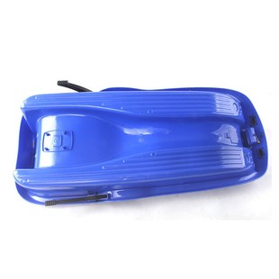 塑料加长加厚板滑沙板单人带刹车滑草板车雪橇爬犁春游