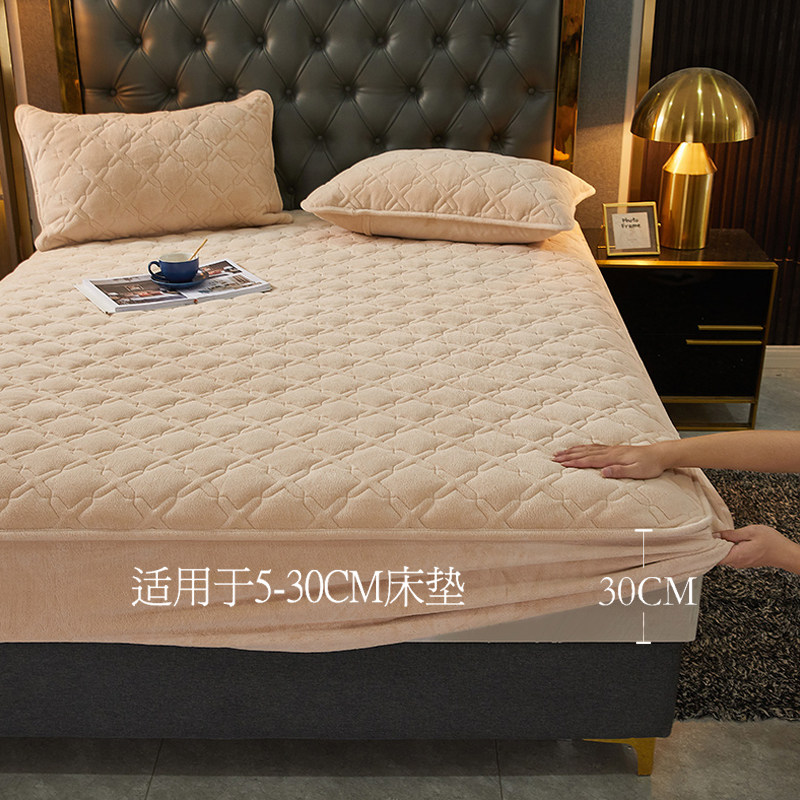 类大豆抗菌夹棉床笠冬款床垫保护罩毛毯床罩2022新款加厚,床上用品,床笠,淘宝优惠券,粉丝福利购,淘宝优惠卷