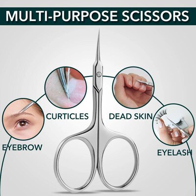 1Pcs Cuticle Scissors Manicure Nail Tools Stainless Curved B