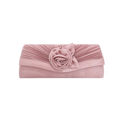 Womens Satin Clutch Bag Fashionable Wedding Evening Party B