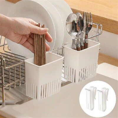1PC Back Hanging Plastic Drainage Organizer Storage Basket