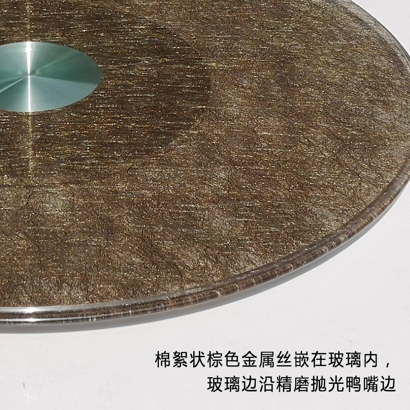 M81棕茶色丝钢化玻璃家具餐厅饭店大圆桌转台夹胶标配铝合金转盘,商业/办公家具,转盘,淘宝优惠券,粉丝福利购,淘宝优惠卷