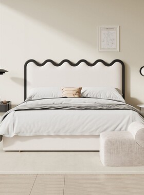 床番茄皮计出品涟漪法式奶油风设复古主卧床轻奢现代简约齐边B925