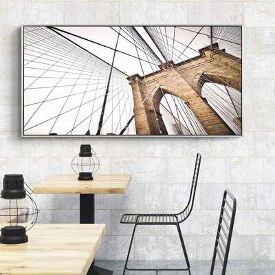 凝注视角 现代简约建筑装饰画大幅工业风办公室挂画横幅别墅壁画