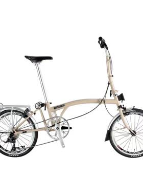 Canson小三折r叠车1t6寸9速布自行车li60000020tepro便携超轻复古