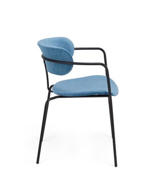 厂家新代舒品酒店适餐椅DJ-S1272现时尚洽谈成椅人塑胶扶手休闲椅
