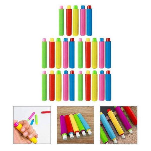 25pcs Chalk Holder Set Colorful PP Material Adjustable Clip