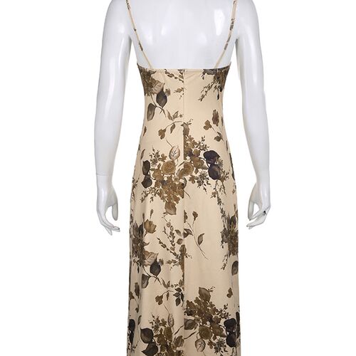 Rockmore YK Vintage Party Long Dress Grunge Fairycore Print