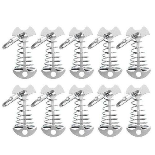 10Pcs Fishbone Deck Anchors Peg Tents Tensioner for Outdoor