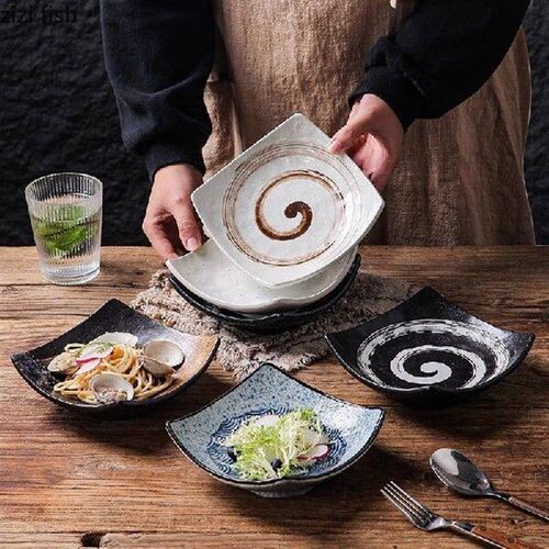 Retro Ceramic Bowl Restaurant Salad Bowl Dessert Snack Bowl