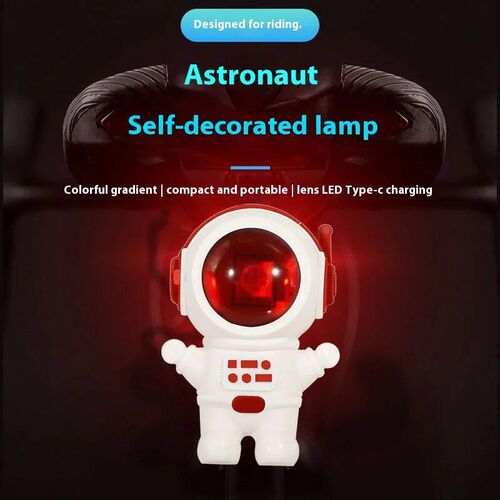 Innovative Astronaut-themed Bicycle Tail Light for Mountain