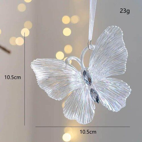 Christmas Decors Transparent Colorful Hanging Pendant Ribbon