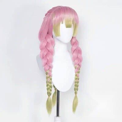Kanroji Mitsuri Cosplay Wig Role Play Halloween Carnival