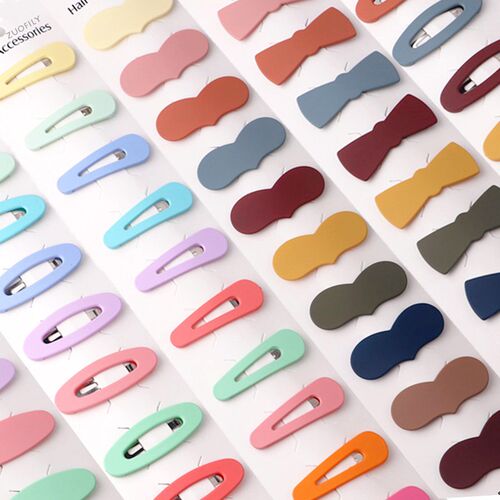 10pcs/Set Candy Color Baby Hairpins Sweet Girls Hair Clip He