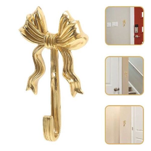 Wall Hooks for Hanging Coat Brass Bow Clothes Racks
