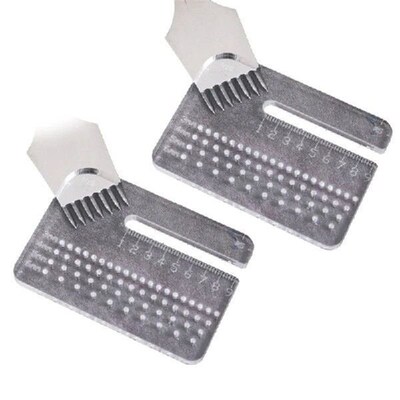 2 Pcs Leather Stitching Aid Plate, Leather Punching Tool