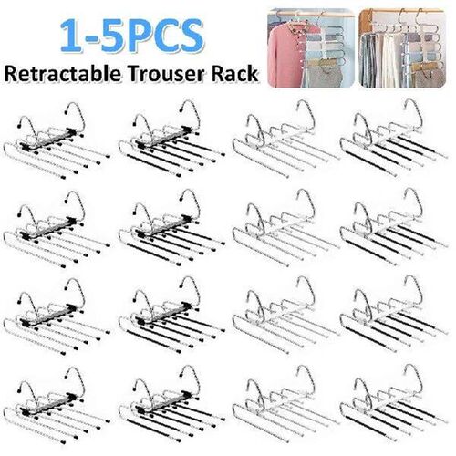 Stainless Steel Closet Organizer Space Saving Telescopic