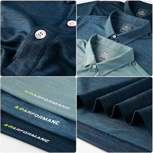 Summer New Mens Extra Large Size Lapel Quick-drying Short-s