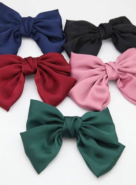 Fashion Ribbon Hairgrips Big Large Bow Hairpin For Women Gir