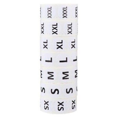 3500pcs Clothing Size Stickers Self Adhesive Round Labels