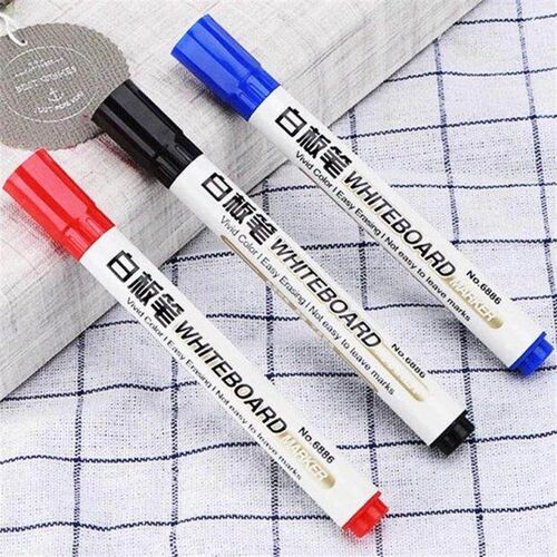 Erasable whiteboard markers for teachers, water-based black,