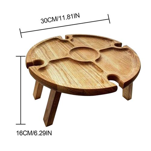 Wooden folding picnic table 木质户外折叠酒架野餐桌便携野餐桌
