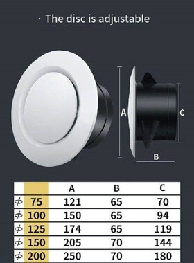 Round Air Vent Ventilation Grille Cover Outlet Adjustable