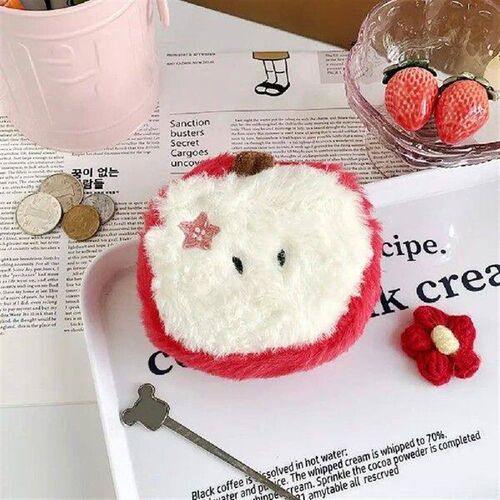 Small Storage Bag Cartoon Fruit Shape Soft Fuzzy Plush