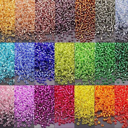 Multi Size 15/0 12/0 8/0 6/0 Czech Glass Seedbead 35 Colors