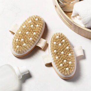 Natural  Bristle Brush Soft Wet Dry Skin Body SPA Brush Bath