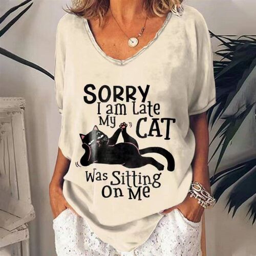 2023 Oversized 3D Kitten Pattern Printed Women/s Street