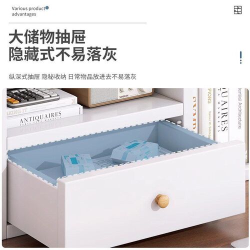 1pc Wooden Desk Organizer Student Stationery Storage Box For