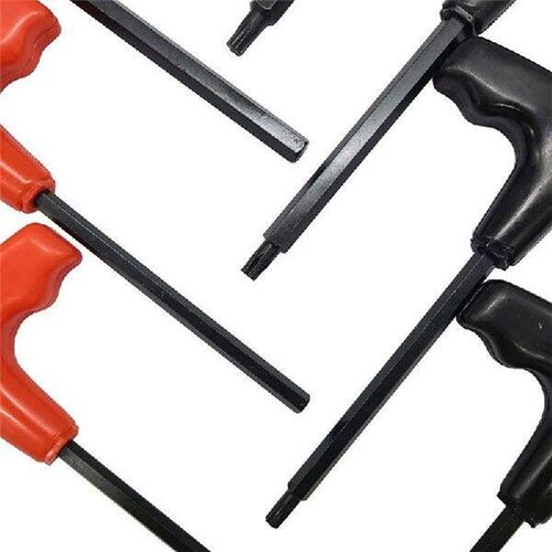 A15F-10 Piece Hex Wrenches Sets T-Handle With Flat Head