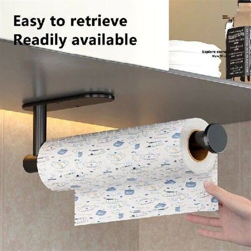 Kitchen Paper Towel Holder Adhesive Tissue Hanger Toilet