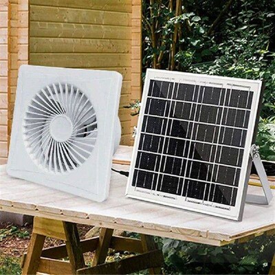 Solar 12V Air Vent Window Wall Fan High Speed Ventilation