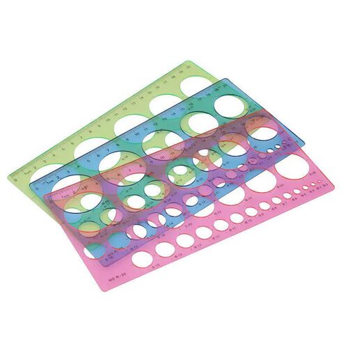 1 Pcs Plastic Template ruler Students Rectangle Shape Great