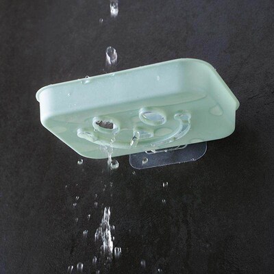 Smiling Face No-Drill Soap Dish Bathroom Drainable Soap Box
