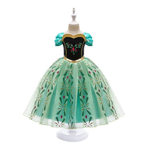 Little Girls Princess Dresses Snow Queen Anna Costume Childr