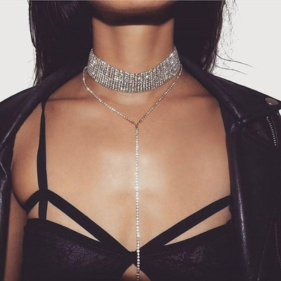 2022 NEW Selling Rhinestone Choker Crystal Gem Luxury Choker