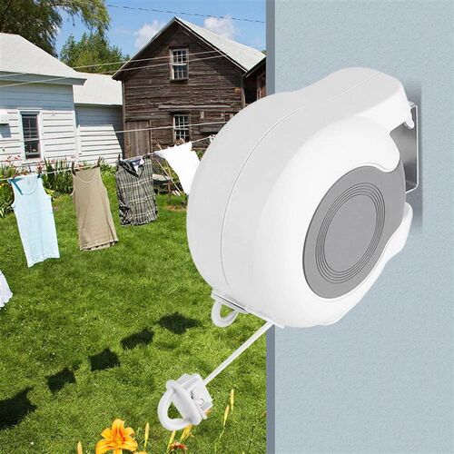 13m Wall Mounted Retractable Double Clothes Drying Line Indo