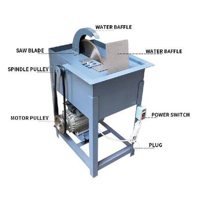 2200w 12 Inch Jadestone Cutting Machine Bench Type Water