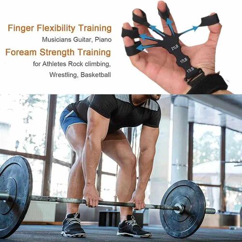 Hand Grip 5 Finger Exerciser Sngth Trainning Power Forearm R