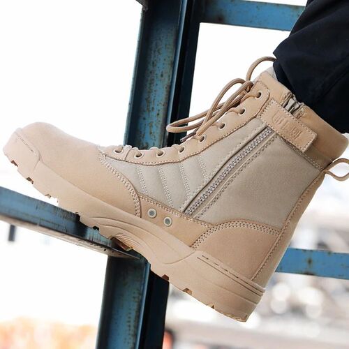 Men Desert Tactical Military Boots Mens Working Safty Shoes