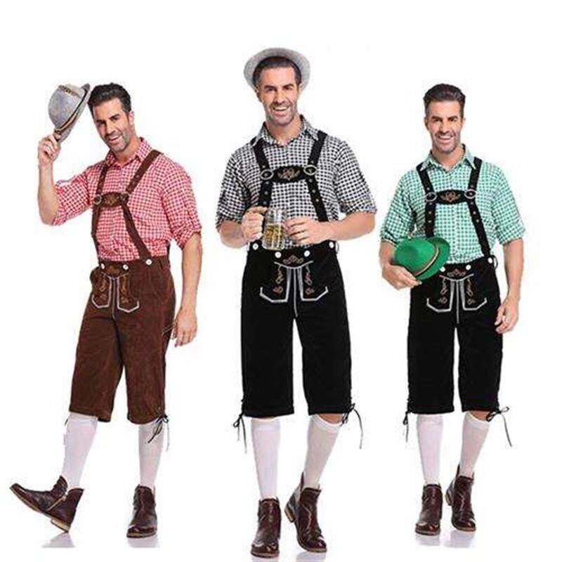 Men Costume Clothing Adults Oktoberfest German Bavarian Shor - 实物图