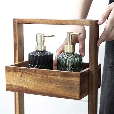 Glass Bottle Green Soap Dispenser Press Pump Dispensers
