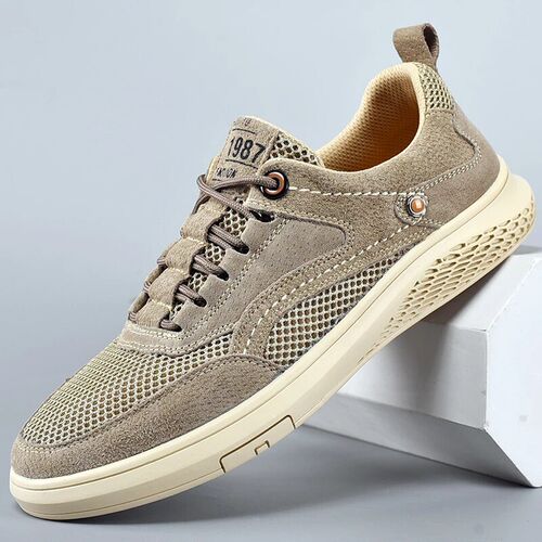 Summer Breathable Mens Casual Shoes Mesh Breathable Man Cas