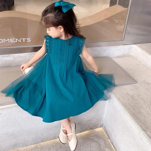 baby girl dresses summer solid cotton sleeveless dress for g