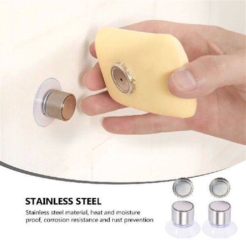 2 Sets Magnetic Soap Box Suckers Wall Mounted Rack Holders