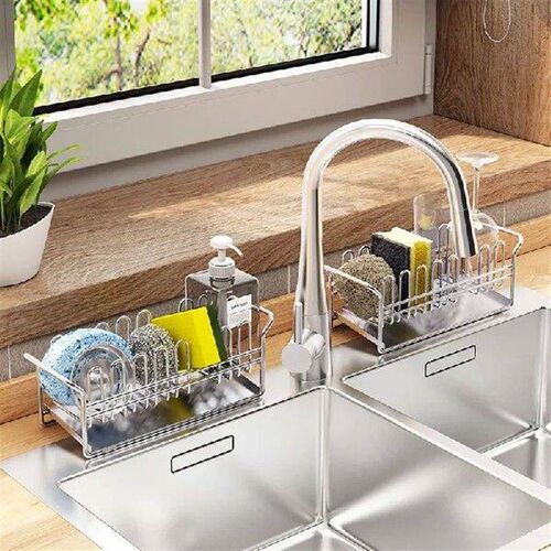 Stainless Steel Kitchen Dishcloth Holder Rag Hanger Sink