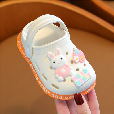 Kids Summer Outdoor Slippers Girl Baby Cartoon Pink Rabbit A